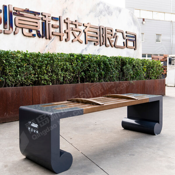 Ghế công viên ngoài trời đẩu inox trung tâm mua sắm sân vườn vuông trường học sắt rèn sân vườn Ghế đẩu