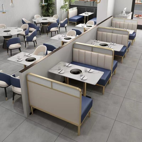 Bán buôn sang trọng Nhà hàng phương Tây Nhà hàng Lẩu Ăn uống Tường khách sạn Ghế Sofa Ăn uống Bar Bàn ghế Thương mại