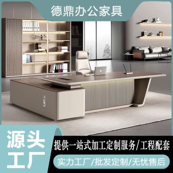 Bàn làm việc công thái học, bàn làm việc giám đốc tân cổ điển, bàn văn phòng cao cấp, bàn làm việc chữ L