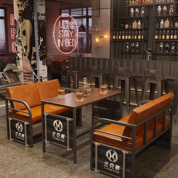 Bàn ghế Gia Công Quầy Bar Ghế Sofa Sắt Rèn Quán Trà Sữa Vệ Sinh Quầy Bar Thương Mại Cafe Nhà Hàng Container Bàn Ghế Phong Cách Công Nghiệp