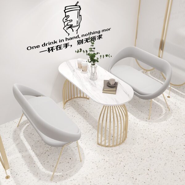 Bàn ghế Bắc Âu quán cà phê quán trà sữa Bàn ăn và ghế thẩm mỹ viện cửa hàng quần áo giải trí đàm phán tiếp nhận ghế sofa