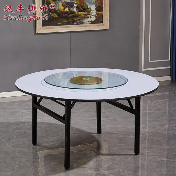 Bàn gấp bàn tiệc khách sạn Bàn đào tạo hội nghị PVC 8/10 // 20 người khách sạn bàn tròn lớn bán buôn