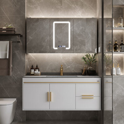 Kabe đá phiến tích hợp tủ phòng tắm phòng tắm chậu rửa hiện đại tối giản ánh sáng sang trọng chậu rửa sang trọng kết hợp tủ