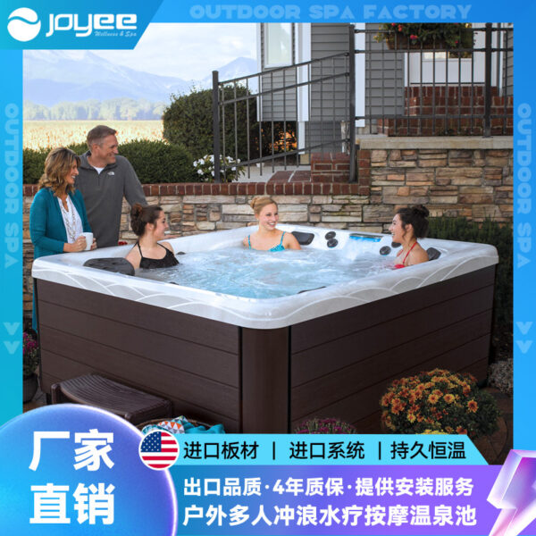 Bồn tắm JOYEE hồ bơi lớn ngoài trời sang trọng lướt nhiệt độ không đổi sưởi ấm biệt thự bể sục gia đình dự án khách sạn SPA nhiều người