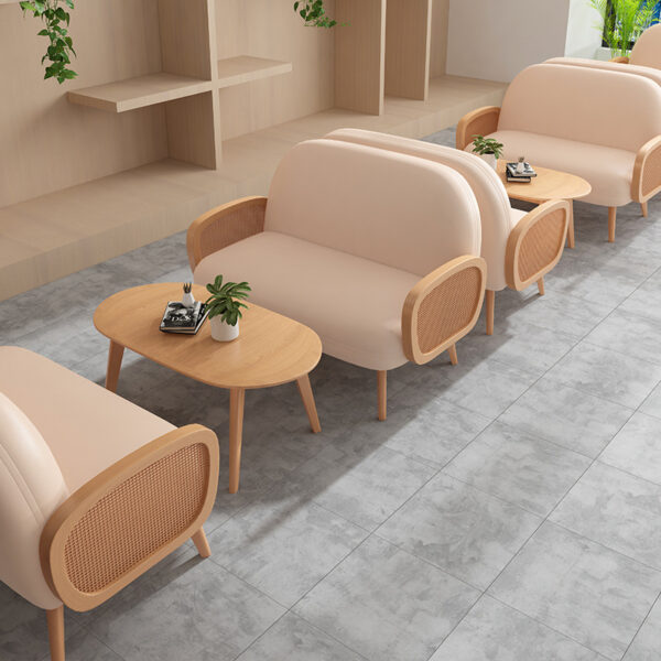 Bàn ghế Bắc Âu Mây Sofa Đôi Lưới Đỏ Giải Trí Nhà Thiết Kế Ins Quán Cà Phê Quán Trà Sữa Gỗ Chắc Chắn Bàn Ăn Ghế