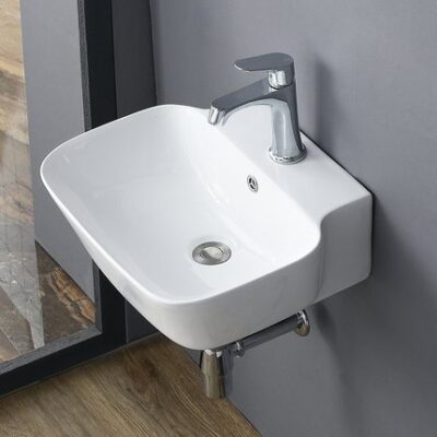 Yishang gỗ tình yêu chậu rửa căn hộ nhỏ treo tường nhà vệ sinh treo tường treo tích hợp gốm