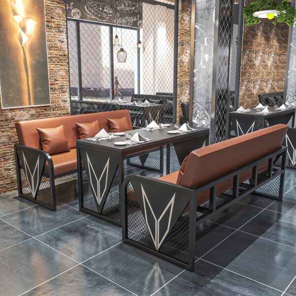 Bàn ghế Tổ hợp Bàn ghế quầy bar thương mại phong cách công nghiệp gia đình thanh toán bù trừ quầy bar thịt nướng cửa hàng ăn uống nhà hàng tây cafe ghế sofa
