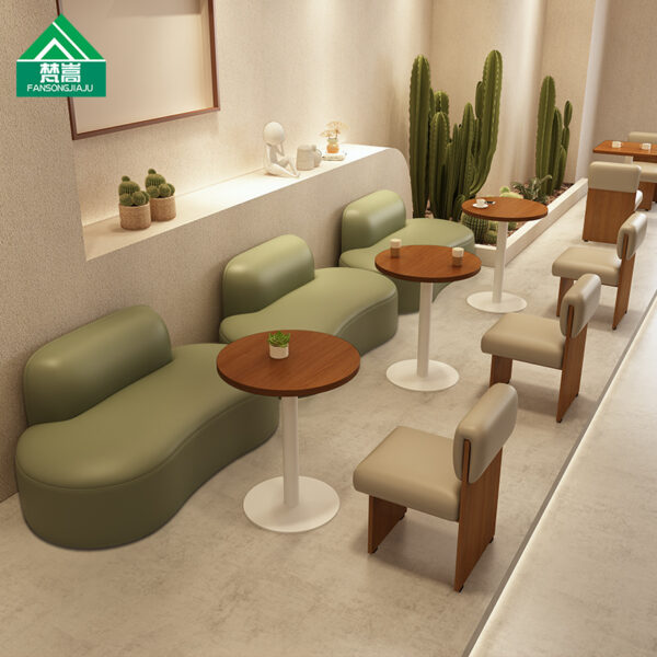 Bàn ghế Cửa hàng trà sữa tường ghế sofa giải trí quán cà phê cửa hàng tráng miệng chủ đề nhà hàng trà nhà hàng Bàn ghế