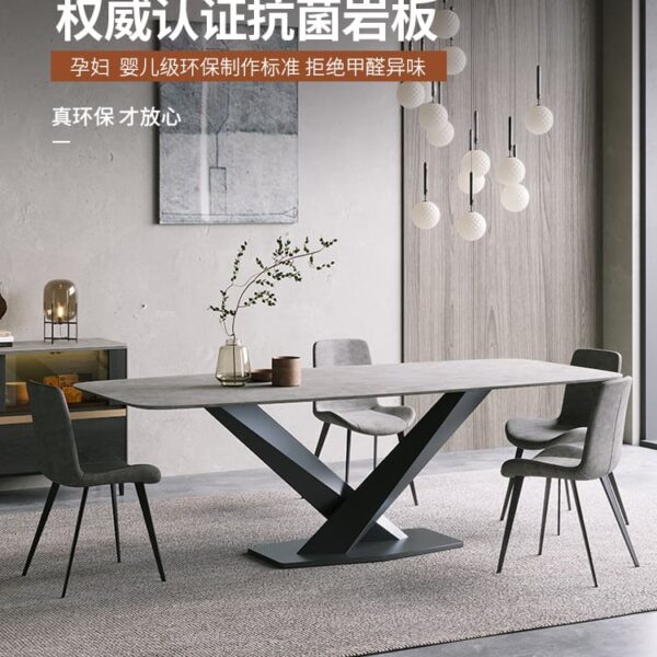 Bàn Ăn sang trọng bàn ăn và ghế kết hợp tấm đá bàn ăn đơn giản hiện đại hình chữ nhật nhà căn hộ nhỏ bàn Bắc Âu