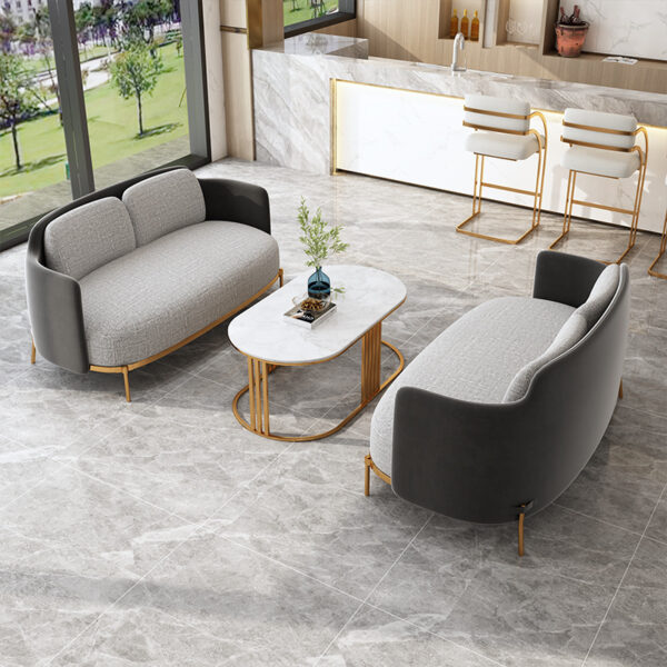 Bàn ghế Bắc Âu cửa hàng tráng miệng cửa hàng trà sữa sofa đôi phòng nhỏ tiếp tân đàm phán ghế sofa bộ phận bán hàng Bàn ghế