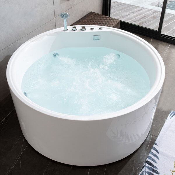 Bồn tắm Aoluojia Bồn tắm tròn căn hộ nhỏ acrylic đôi nhà độc lập internet khách sạn nổi tiếng Bồn tắm massage người lớn