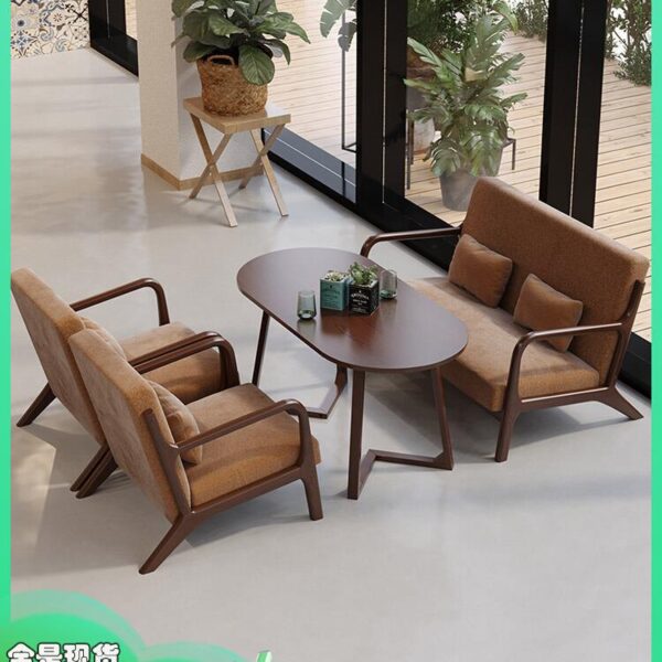 Bàn ghế Thương Mại Quán Cà Phê Bàn Ghế Gỗ Chắc Chắn Nhà Hàng Phương Tây Nhà Trà Thanh Bistro Thanh Ghế Sofa