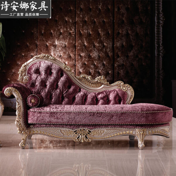Ghế quý phi Sang trọng theo phong cách Châu Âu gỗ chạm khắc đi văng phòng ngủ ghế dài phòng chờ ghế phòng khách ghế sofa đơn
