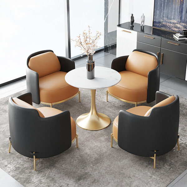 Bàn ghế Bắc Âu sang trọng đàm phán Bàn ghế sofa câu lạc bộ khách sạn tiếp tân một Bàn bốn ghế cafe sofa đơn