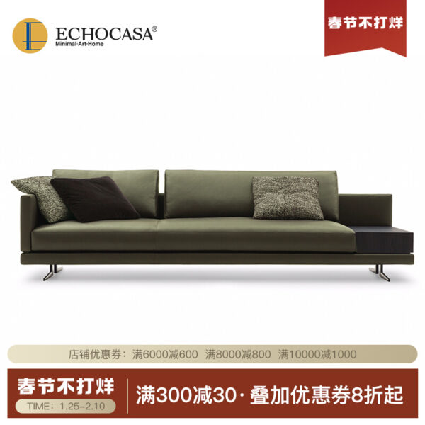 Sofa da phòng khách nhập khẩu.