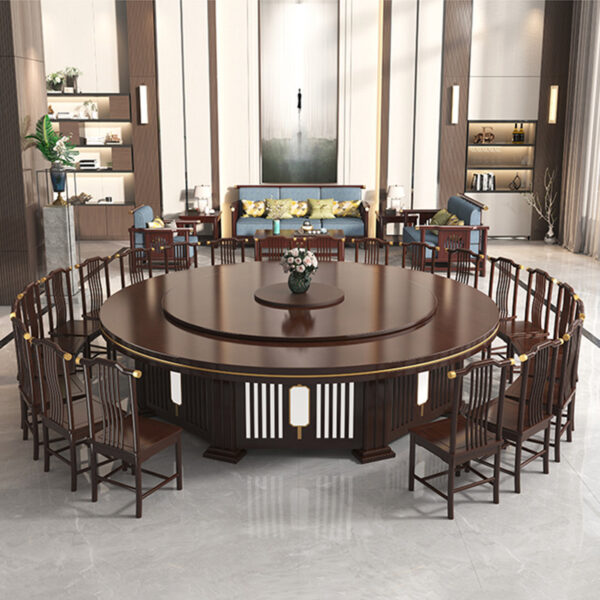 Bàn xoay điện 10 15 25 35 người cho nhà hàng hiện đại khách sạn câu lạc bộ. Bàn ăn Khách sạn kiểu Trung Quốc giả đá mới