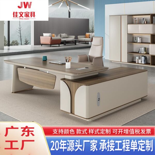 Bàn làm việc cho lãnh đạo, bàn làm việc kết hợp tủ phụ, nội thất phòng giám đốc, bàn văn phòng cao cấp