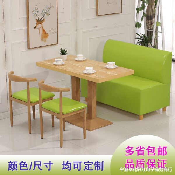 Bàn ghế ăn nhanh sắt rèn ghế sừng quán cà phê trà sữa quán tráng miệng nhà hàng quán ăn nhanh Bàn ghế nhà hàng