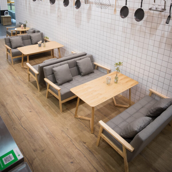 Bàn ghế Sofa văn phòng Bàn cà phê quán trà sữa Bàn ghế món tráng miệng cafe khu vực nghỉ ngơi đơn giản giản dị ghế đôi