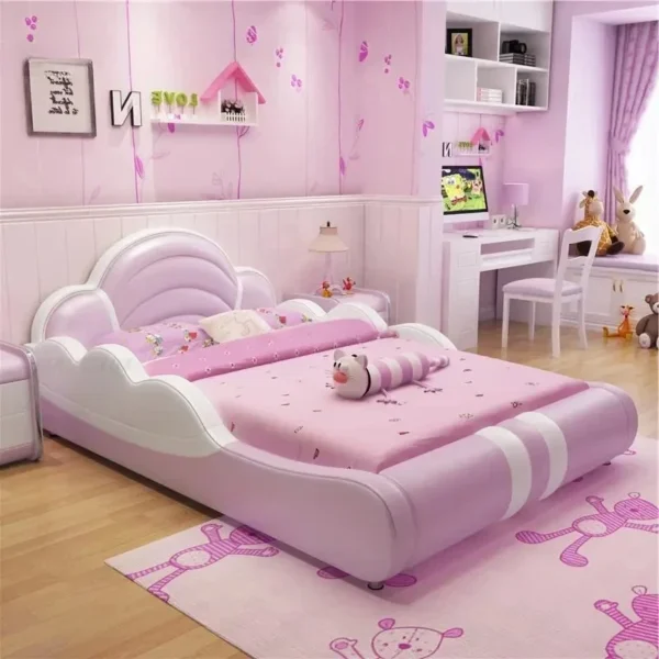 Giường ngủ Công Chúa Bé Gái Đơn Trẻ Em Giường Bé Gái Hồng Sinh Viên Sáng Tạo Giường Trẻ Em Hiện Đại Tối Giản Hoạt Hình Cama Infantil Nội Thất