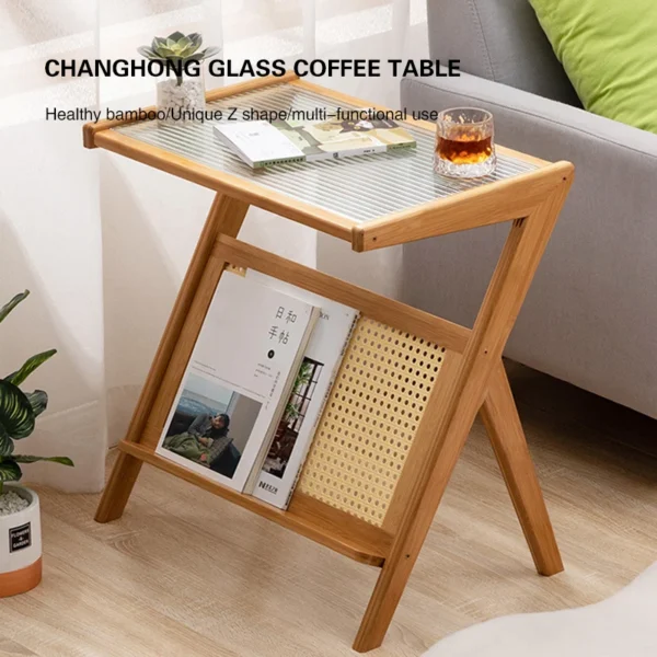 Bàn trà Mây Bên Bàn Tre Bên Tủ Bàn Cà Phê Nhỏ Bàn Đầu Giường Mặt Kính Bàn Hiện Đại Và Đơn Giản