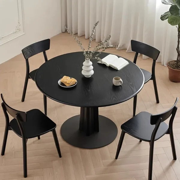 Bàn Ăn Gỗ Tròn Sang Trọng Đơn Giản Bắc Âu Nhà Bếp Bàn Ăn Thiết Kế Tối Giản Mesas De Comedor Nội Thất Gia Đình
