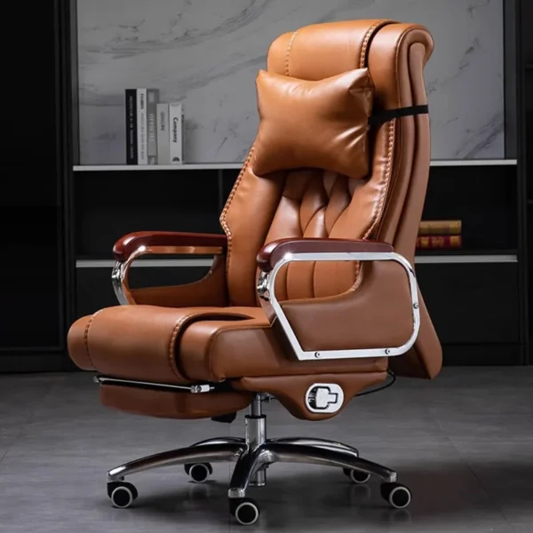 Ghế Văn Phòng Trường Boss Ghế Văn Phòng Thư Viện Da phong cách Châu Âu Massage Làm Việc Ghế Bành Ghế Ergonomic Cadeira Escritorio Nội Thất Văn Phòng