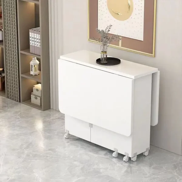 Bàn ăn Không Gian Nhỏ Độc Đáo Bàn Ăn Phòng Khách Trắng Nhà Hàng Bàn Gấp Di Động Thiết Kế Màu Trắng Mesa De Comedor Nội Thất Gia Đình