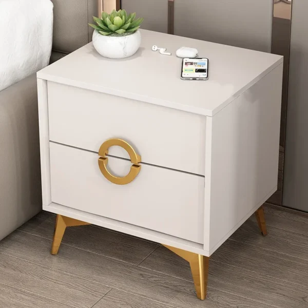 Tủ đầu giường Túi Vuông Tủ Phòng Ngủ Đơn Giản Đầu Giường Ngăn Kéo Nhiều Lớp Đầu Giường Gỗ Sang Trọng Ngăn Kéo Tủ Đồ Nội Thất Phòng Ngủ