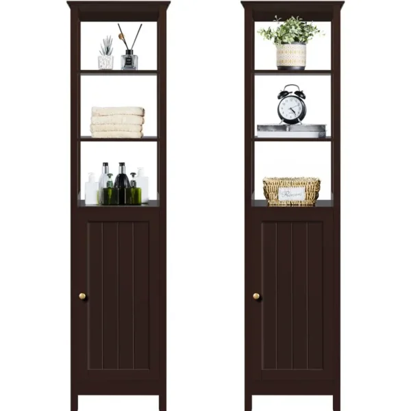 Tủ tháp có 3 kệ mở và 1 kệ có thể điều chỉnh, Espresso