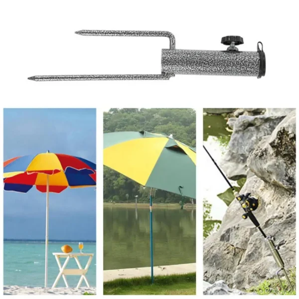 Đế Dù Chống Rỉ Sét Kim Loại Mặt Đất Cỏ Auger Giá Đỡ Đứng Cho Sân Vườn Ngoài Trời Đi Biển Dù Đứng Che Nắng Chân Đế