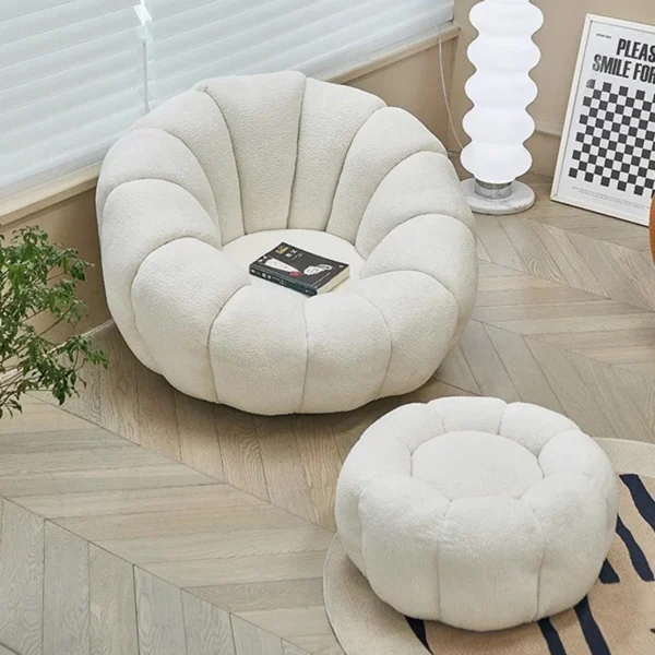 Sofa Bắc Âu Độc Đáo Túi Đậu Lười Thiết Kế Sân Công Nghiệp Tầng Trắng Mặt Cắt Sofa Thư Giãn Sofy Làm Salonu Nội Thất Phòng Khách