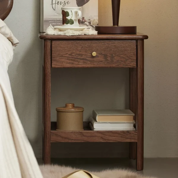 Tủ đầu giường Vintage Bàn Đầu Giường Gỗ Công Nghiệp Góc Độc Đáo Đêm Khách Sạn Nachtkastje Nội Thất Phòng Khách