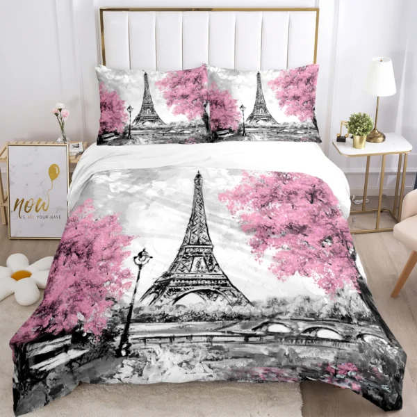 Giường ngủ Bộ chăn ga gối in hình Vintage English Tower HD, bé trai, Giường bé gái Giường đôi Duvet Covers Bộ đồ Giường có vỏ gối, Bộ đồ Giường King Size