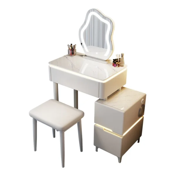 Bàn trang điểm Màu Trắng Thoải Mái Tủ Salon Console Tầng Bàn Trang Điểm Có Gương Hiện Đại Đa Năng Toaletka Nội Thất Gia Đình Phòng