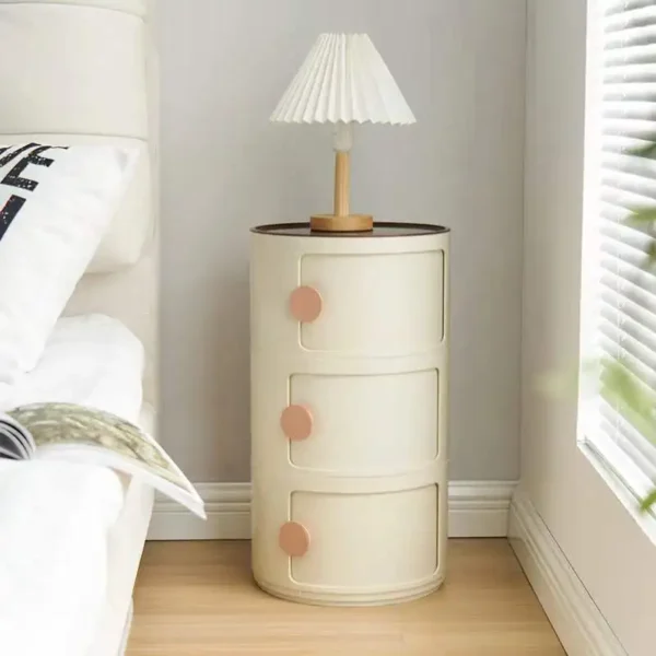 Tủ đầu giường Nhựa Trắng Bàn Đầu Giường Đơn Giản Sáng Tạo Độc Đáo phong cách Châu Âu Tủ Hồ Sơ Công Nghiệp Hiện Đại Nachttische Nội Thất Phòng Khách