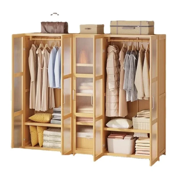 Tủ đồ Gỗ Waredrobe Tủ Quần Áo Tủ Quần Áo Bảo Quản Quần Áo Tủ Quần Áo Di Động Tủ Hồ Sơ Khối Lập Phương Mở Màn Hình Nội Thất Cho Căn Phòng