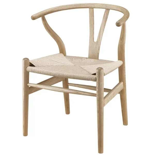Ghế ăn Gỗ Wishbone Ghế Hans Wegner Y Ghế Gỗ Sồi Chắc Chắn Nội Thất Phòng Ăn Ghế Ăn Cao Cấp Ghế Thiết Kế Cổ Điển