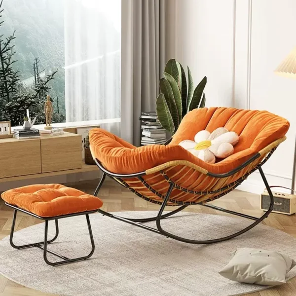 Ghế bập bênh người lớn – Ghế sofa thư giãn có thể ngả nằm, phù hợp phòng khách, ban công