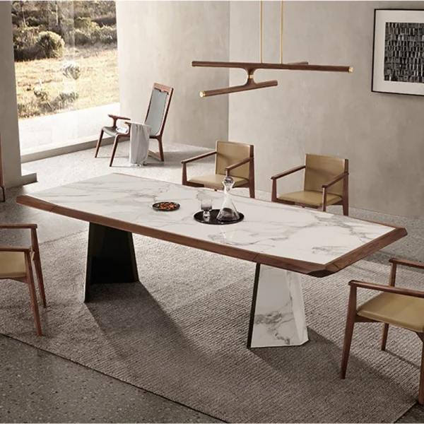 Bàn ăn Linlamlim Hình Chữ Nhật Đá Thiêu Kết Bàn Ăn Bắc Âu Mesas De Comedor Cho Phòng Ăn Bộ Hiện Đại Gia Đình Nội Thất Nhà Bếp
