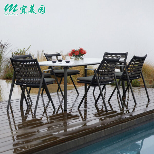 Bàn ghế Phong cách Châu Âu bàn ghế ngoài trời sân hiên sân vườn ngoài trời biệt thự mây đơn giản giải trí ghế mây bộ ba món
