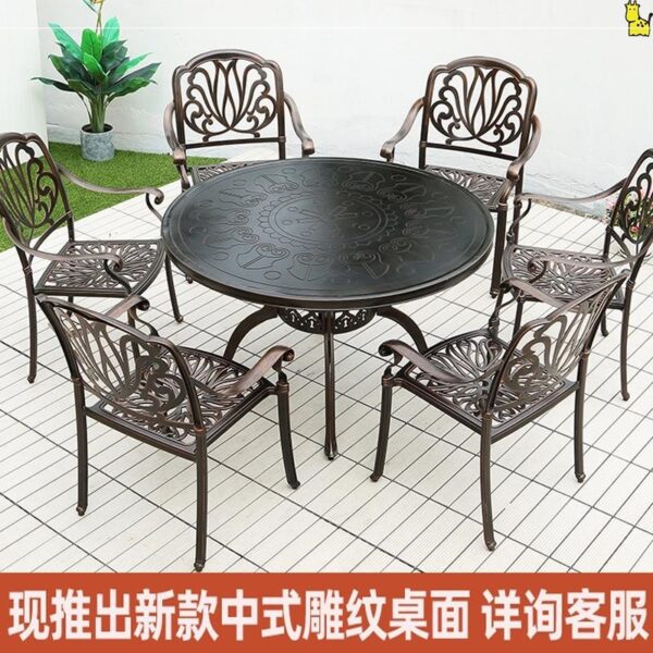 Bộ bàn ghế giải trí ngoài sân giải trí ngoài trời ban công sân vườn sân vườn bàn ghế bằng thép chống thấm nước