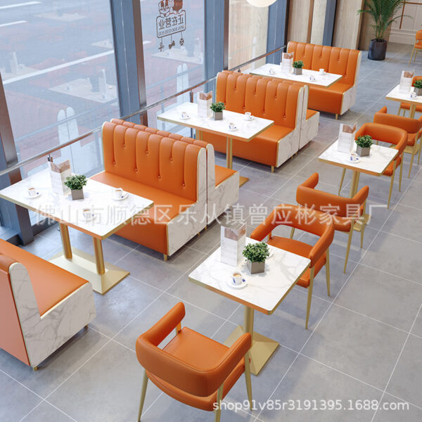 Bàn ghế món tráng miệng snack burger quán trà sữa bàn ghế nhà hàng cà phê Lẩu nhà hàng phương Tây sàn ghế sofa thương mại