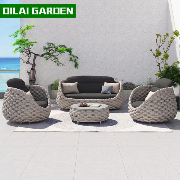 Bàn ghế Sofa sân vườn, ghế mây, bàn cafe Chất liệu chống thấm nước