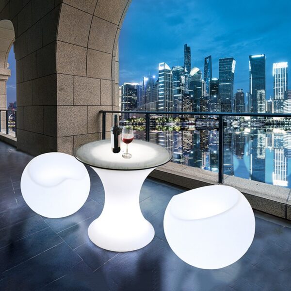 Bàn ghế Đèn LED Phát Sáng Apple Phân Sáng Tạo Giải Trí Thanh Phân Sân Ban Công Bàn Cà Phê KTV Bàn Ghế