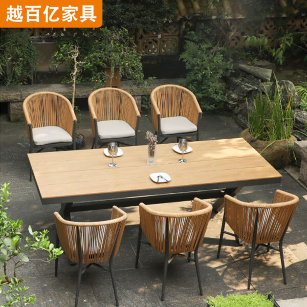 Bàn ghế sân ngoài trời biệt thự ngoài trời bàn ghế sân vườn ngoài trời ghế mây sân thượng ban công bàn ghế giải trí hiện đại đơn giản