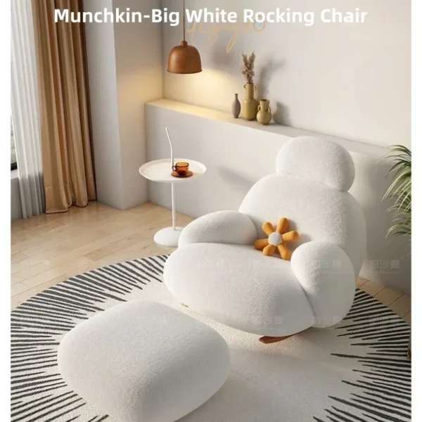 Ghế bập bênh nhà ban công Ghế dài phòng khách giải trí ghế sofa đơn người lớn ghế bập bênh kem gió