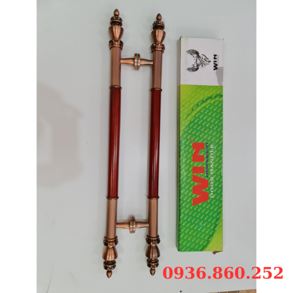 Tay Nắm Cửa Kính Cường Lực, Cửa Nhôm - Tay Nắm Cửa Gỗ Đỏ Đạn Đồng.