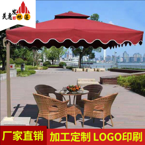 Nhà máy bán hàng trực tiếp tại chỗ ngoài trời dày và gia cố ô La Mã ngoài trời chống mưa và chống nắng khách sạn