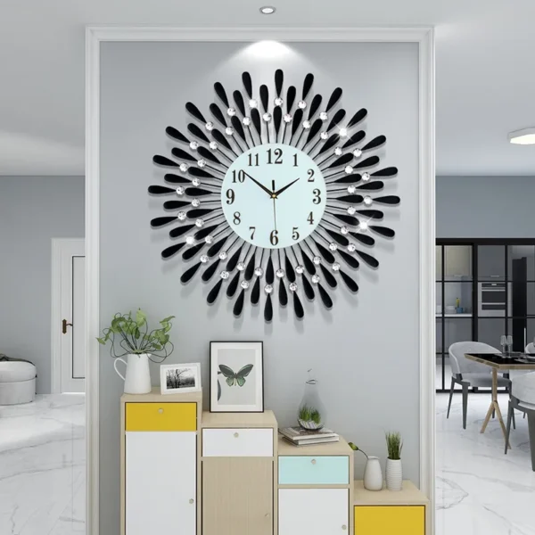 Đồng hồ sắt rèn sáng tạo 38cm trang trí phòng khách